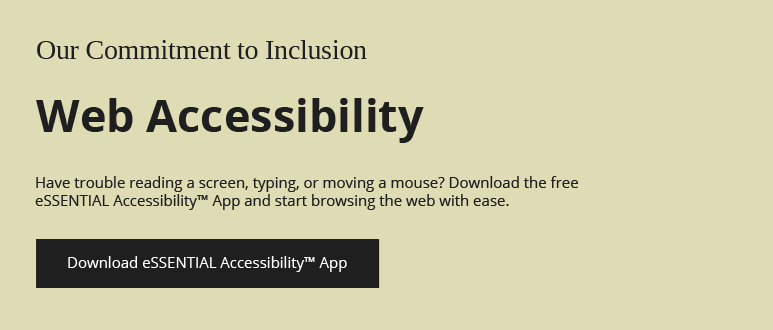 Accessibility commitment banner